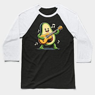 avocado playing guitar - music Baseball T-Shirt